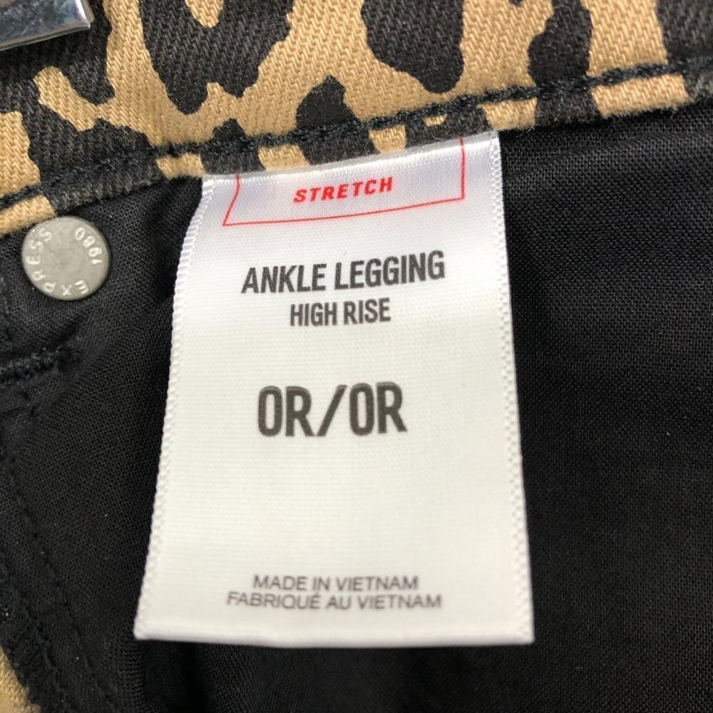 Express Animal Print Pants High Rise Ankle Leggings - Picture 3 of 6